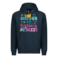 Navy brother of the birthday princess Premium Hoodie - NancyCooperArtShop