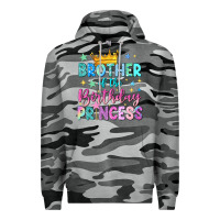 Slate Camo brother of the birthday princess Premium Hoodie - NancyCooperArtShop