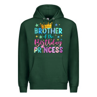 Sports Green brother of the birthday princess Premium Hoodie - NancyCooperArtShop