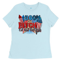 Baby Blue boom bitch get out the way Ladies Tee - Zillion Design Studio
