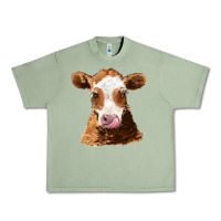 Oil Green guernsey cow Urban Heavy Tee - AdoDesignShop