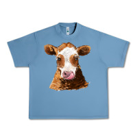 Pebble Blue guernsey cow Urban Heavy Tee - AdoDesignShop