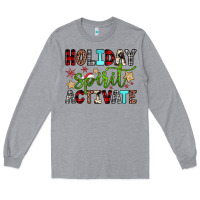 Heather Grey holiday spirit activate Long Sleeve Tee - JahusDesignShop