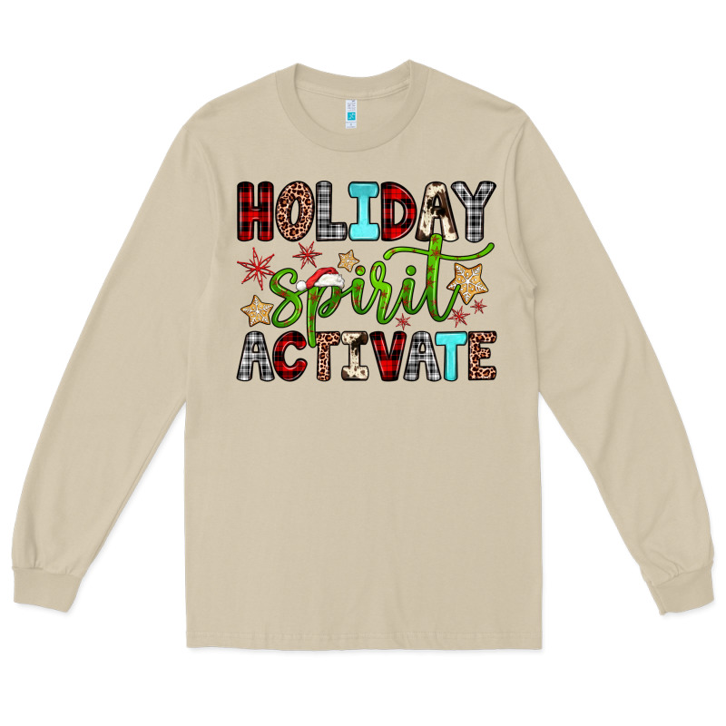 Holiday Spirit Activate Long Sleeve Tee by JahusDesignShop | Teevron