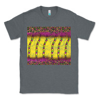 Charcoal Heather mardi gras bead leopard Classic Tee - BarkalooDesign