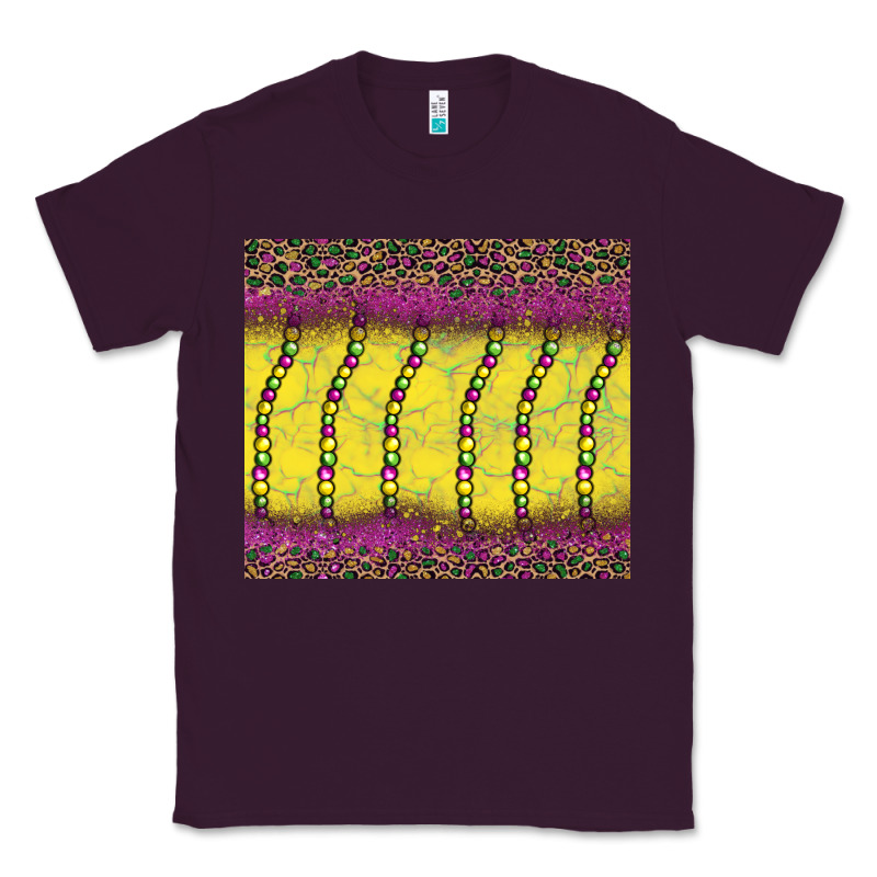 Mardi Gras Bead Leopard Classic Tee by BarkalooDesign | Teevron