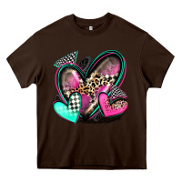 Chocolate Brown race hearts Heavy Core Tee - Zillion Design Studio