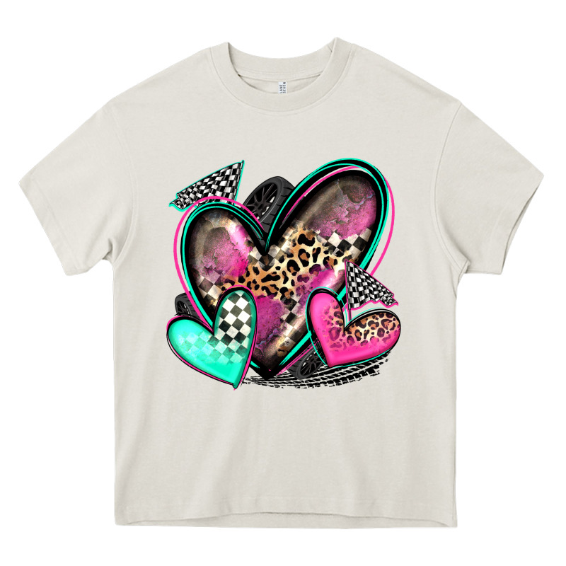 Race Hearts Heavy Core Tee by Zillion Design Studio | Teevron