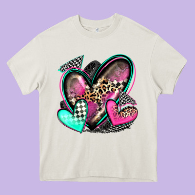 Race Hearts Heavy Core Tee Designed By Zillion Design Studio
