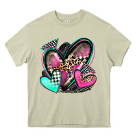 Mossy race hearts Heavy Core Tee - Zillion Design Studio