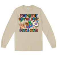 Mushroom everyone communicates differently Long Sleeve Tee - MaliasSmallBusiness