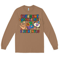 Toasted Coconut everyone communicates differently Long Sleeve Tee - MaliasSmallBusiness