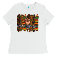 White black history brushstroke Ladies Tee - texasbilliewilder