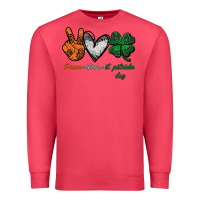 Cardinal peace love st patrick's day Premium Sweatshirt - Bettercallsaul
