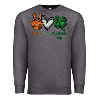 Charcoal Heather peace love st patrick's day Premium Sweatshirt - Bettercallsaul