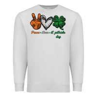 Dove Grey peace love st patrick's day Premium Sweatshirt - Bettercallsaul