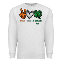 Peace Love St Patrick's Day Premium Sweatshirt | Teevron
