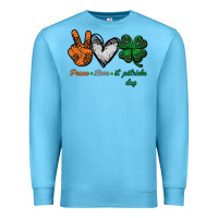 Ocean Blue peace love st patrick's day Premium Sweatshirt - Bettercallsaul
