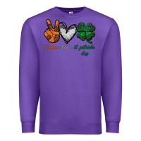 Purple peace love st patrick's day Premium Sweatshirt - Bettercallsaul