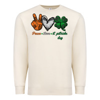 Sandshell peace love st patrick's day Premium Sweatshirt - Bettercallsaul