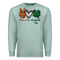 Seafoam peace love st patrick's day Premium Sweatshirt - Bettercallsaul