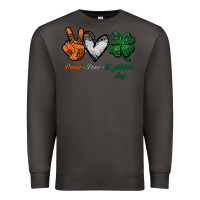 Smoke peace love st patrick's day Premium Sweatshirt - Bettercallsaul