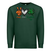 Sports Green peace love st patrick's day Premium Sweatshirt - Bettercallsaul