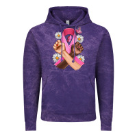 Cloud Purple Breast Cancer Fist Daisy Butterfly Vintage Hoodie - Artiststas