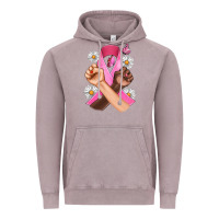 Vintage Zinc Breast Cancer Fist Daisy Butterfly Vintage Hoodie - Artiststas