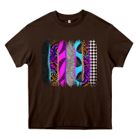 Chocolate Brown race brushstrokes Heavy Core Tee - Zillion Design Studio
