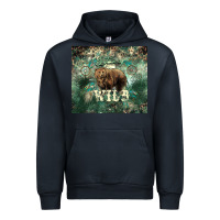 Navy Stay wild Bear tumbler Urban Hoodie - HowdyJamesFarm