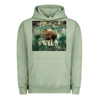 Pigment Oil Green Stay wild Bear tumbler Urban Hoodie - HowdyJamesFarm
