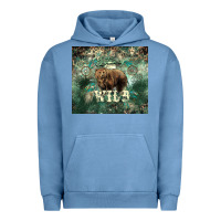 Pigment Pebble Blue Stay wild Bear tumbler Urban Hoodie - HowdyJamesFarm