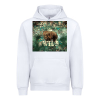 White Stay wild Bear tumbler Urban Hoodie - HowdyJamesFarm