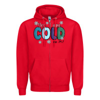 Red yes i am cold Zipper Hoodie - MaliasSmallBusiness