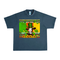 Midnight Navy saint patricks cow and hat with sunflower and shamrock Urban Heavy Tee - Artiststas
