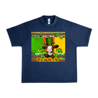 Navy saint patricks cow and hat with sunflower and shamrock Urban Heavy Tee - Artiststas