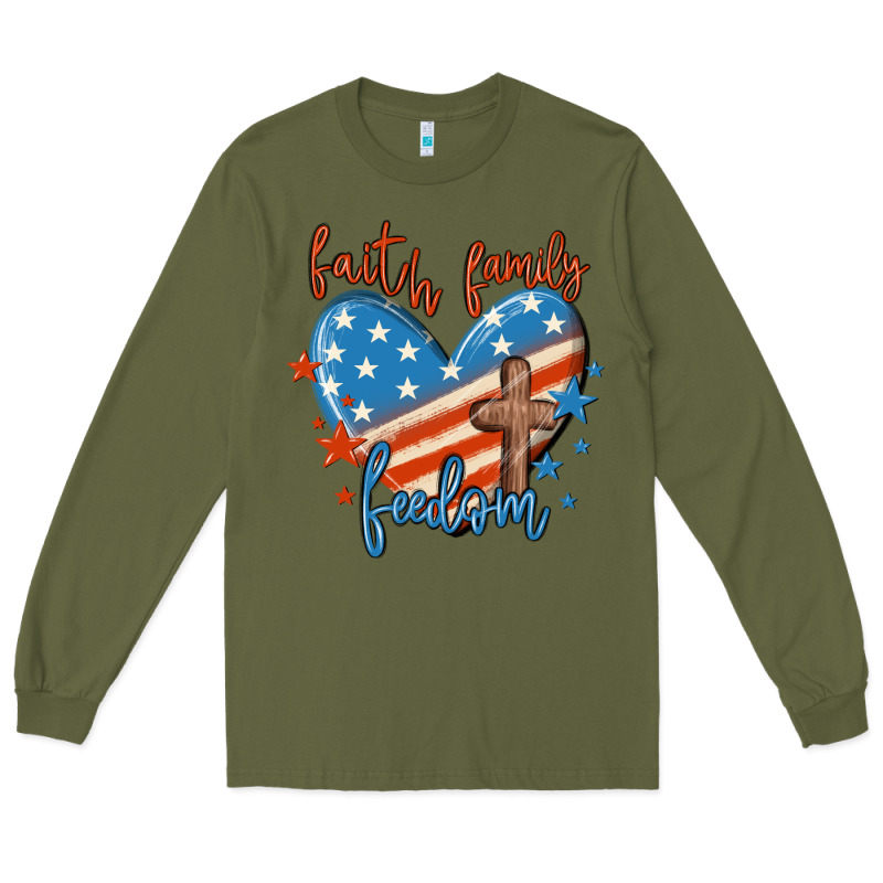 Faith Family Freedom Long Sleeve Tee by MaliasSmallBusiness | Teevron
