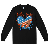 Black faith family freedom Long Sleeve Tee - MaliasSmallBusiness