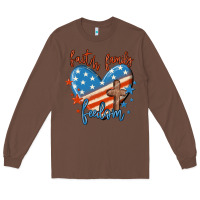 Chestnut faith family freedom Long Sleeve Tee - MaliasSmallBusiness