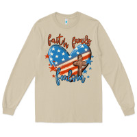 Mushroom faith family freedom Long Sleeve Tee - MaliasSmallBusiness