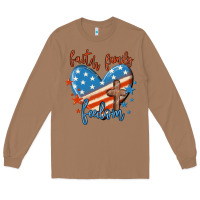 Toasted Coconut faith family freedom Long Sleeve Tee - MaliasSmallBusiness