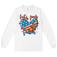 White faith family freedom Long Sleeve Tee - MaliasSmallBusiness