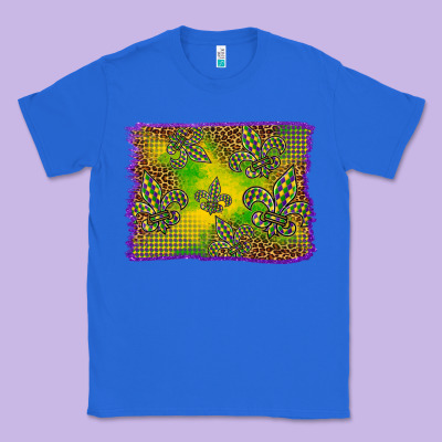 Mardi Gras Background Classic Tee Designed By Barkaloodesign
