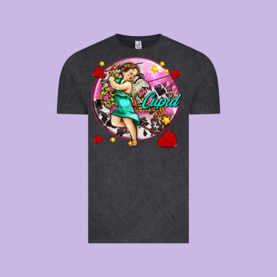 Cupid With Arrows And Stars Vintage Tee Designed By Adodesignshop