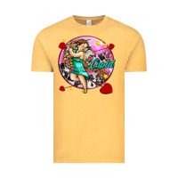 Vintage Mustard cupid with arrows and stars Vintage Tee - AdoDesignShop