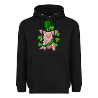 Black st. patrick's day lucky baby pig Heavyweight Hoodie - RanaPortraitStore
