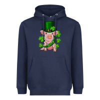 Navy st. patrick's day lucky baby pig Heavyweight Hoodie - RanaPortraitStore