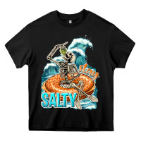 Black stay salty Heavy Core Tee - texasbilliewilder