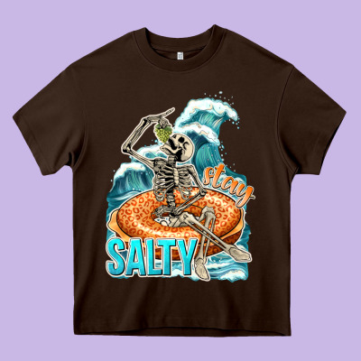 Stay Salty Heavy Core Tee Designed By Texasbilliewilder